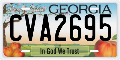 GA license plate CVA2695
