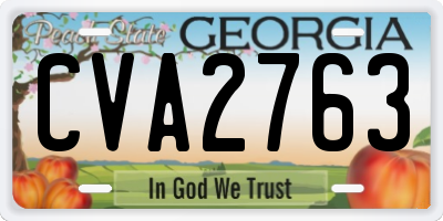 GA license plate CVA2763
