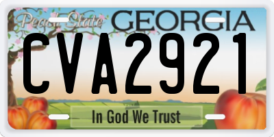 GA license plate CVA2921