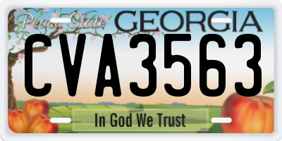 GA license plate CVA3563