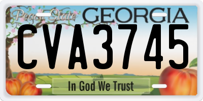 GA license plate CVA3745