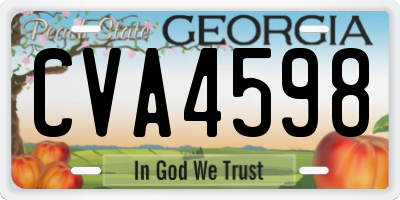 GA license plate CVA4598