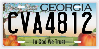 GA license plate CVA4812