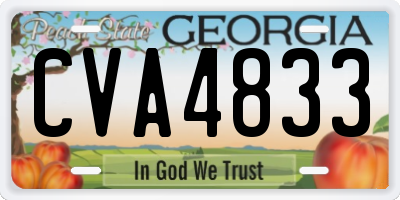 GA license plate CVA4833