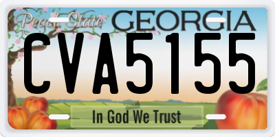 GA license plate CVA5155