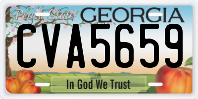 GA license plate CVA5659