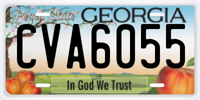 GA license plate CVA6055