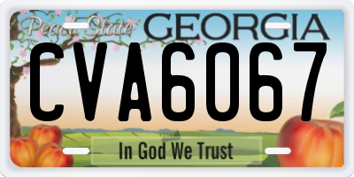 GA license plate CVA6067