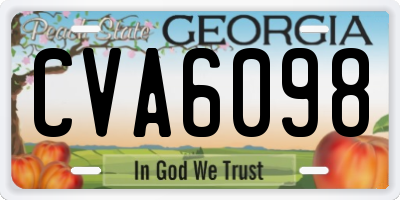GA license plate CVA6098