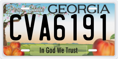 GA license plate CVA6191