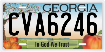 GA license plate CVA6246