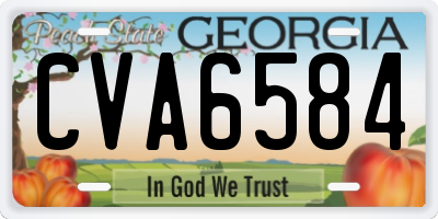 GA license plate CVA6584