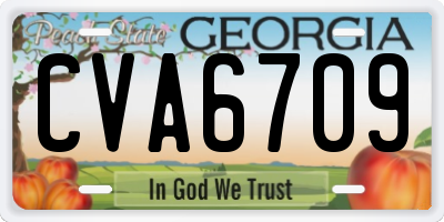 GA license plate CVA6709