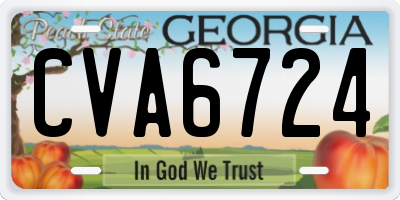GA license plate CVA6724