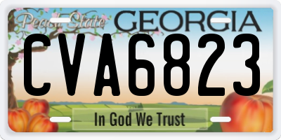 GA license plate CVA6823