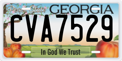 GA license plate CVA7529