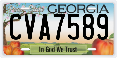 GA license plate CVA7589