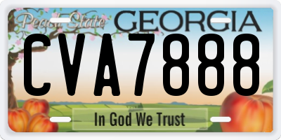 GA license plate CVA7888