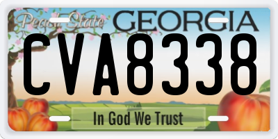 GA license plate CVA8338