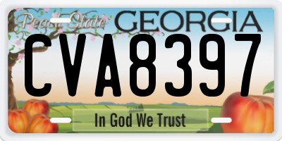 GA license plate CVA8397