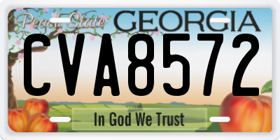 GA license plate CVA8572