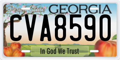 GA license plate CVA8590