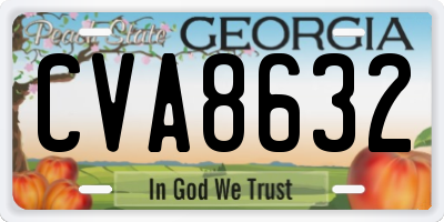 GA license plate CVA8632