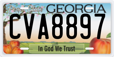 GA license plate CVA8897