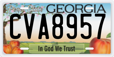 GA license plate CVA8957