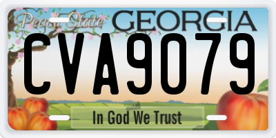GA license plate CVA9079