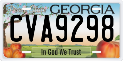 GA license plate CVA9298
