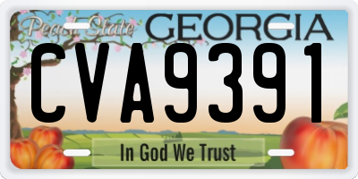 GA license plate CVA9391