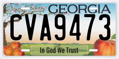 GA license plate CVA9473