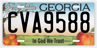 GA license plate CVA9588