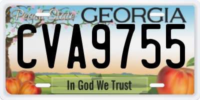 GA license plate CVA9755