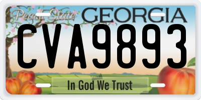 GA license plate CVA9893