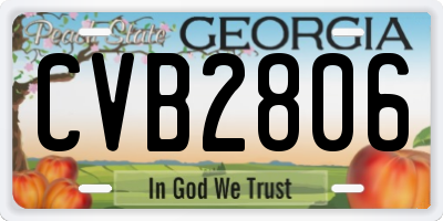 GA license plate CVB2806