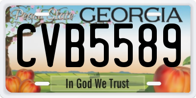 GA license plate CVB5589
