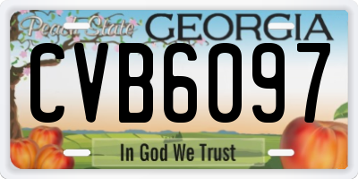 GA license plate CVB6097
