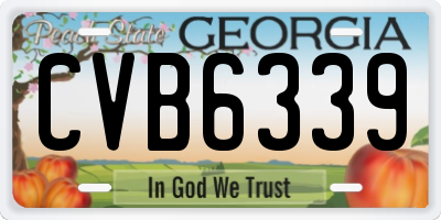 GA license plate CVB6339