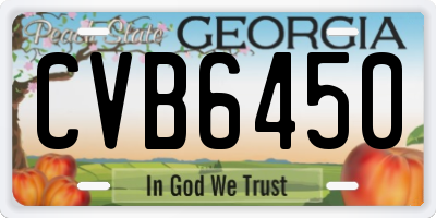 GA license plate CVB6450