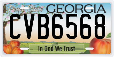 GA license plate CVB6568