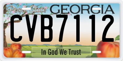 GA license plate CVB7112