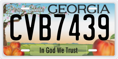 GA license plate CVB7439