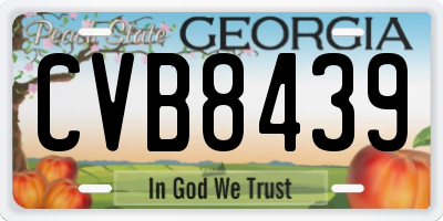 GA license plate CVB8439