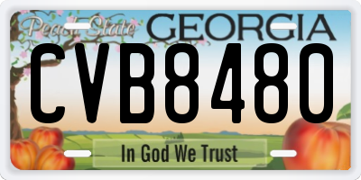 GA license plate CVB8480
