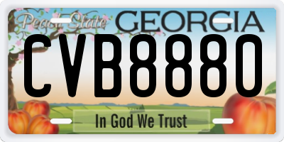 GA license plate CVB8880