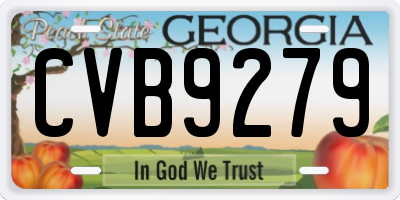 GA license plate CVB9279