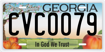 GA license plate CVC0079