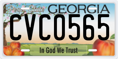 GA license plate CVC0565
